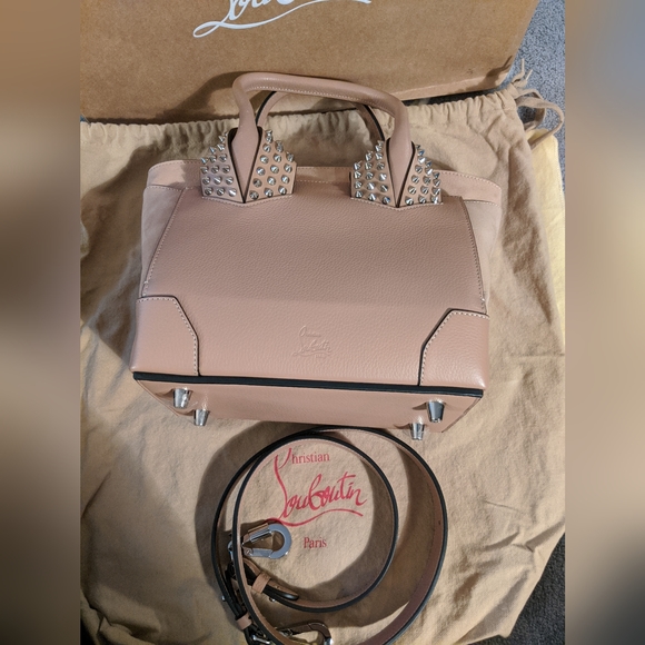 Christian Louboutin Eloise Satchel Spiked Leather Suede - Picture 9 of 12